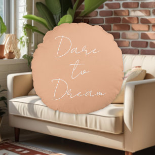 Almofada Redonda Atreva-se a sonhar Personalizado da Sala de Trendê