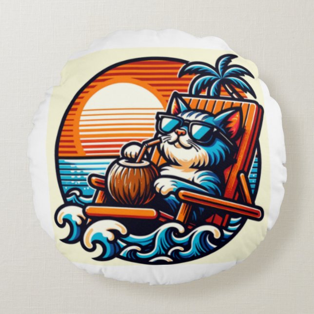 Almofada Redonda Atualize seu espaço com este Travesseiro aconchega (Frente)