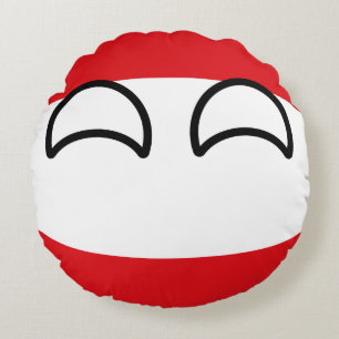 Almofada Redonda Áustria Geeky de tensão engraçada Countryball