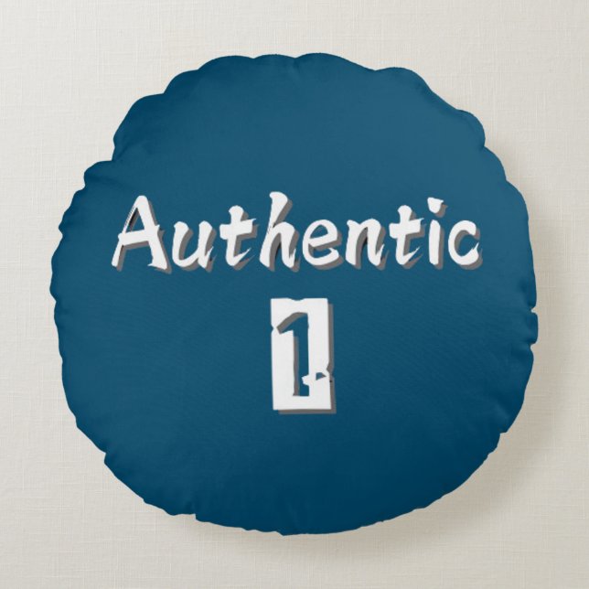 Almofada Redonda Autenticado 1 Travesseiro redondo (Frente)