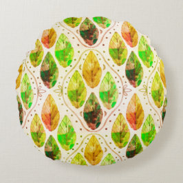 Almofada Redonda Autumn Leaf Round Pillow