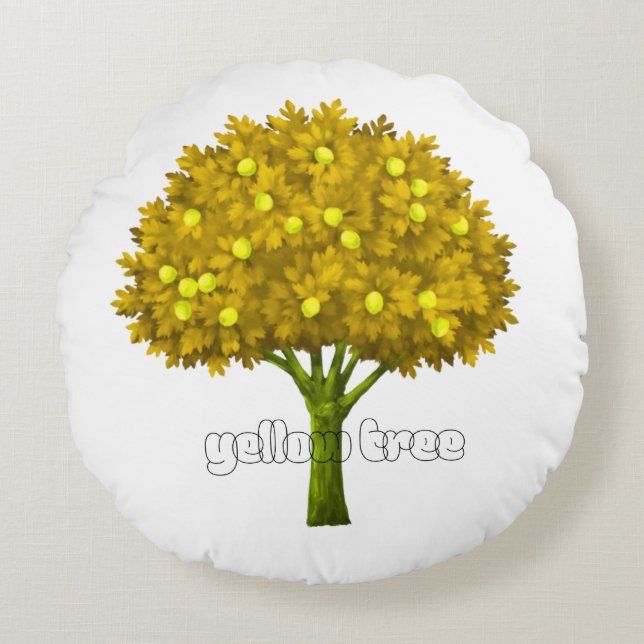 Almofada Redonda Autumn Nature Aesthetic Landscape Art (Frente)