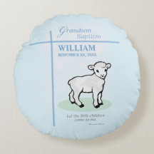 Avô Baptism Blue Lamb Personalizado