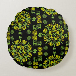 Almofada Redonda Aztec Art Home Decor Mexicano