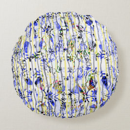 Almofada Redonda Azul