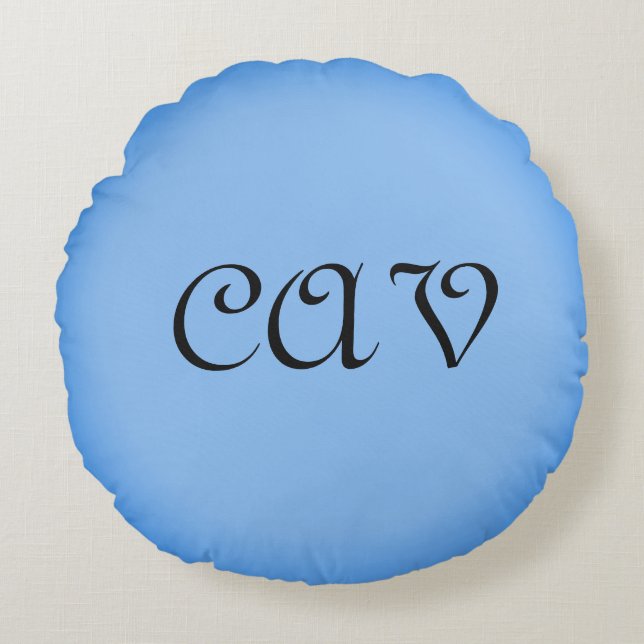 Almofada Redonda Azul Cornflower Sangria (Frente)