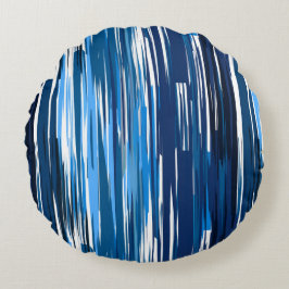 Almofada Redonda Azul e branco