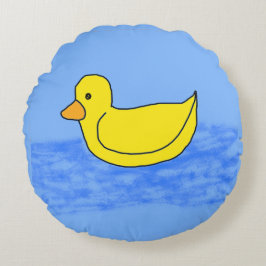 Almofada Redonda Azul-Pocorn Anime Ducky