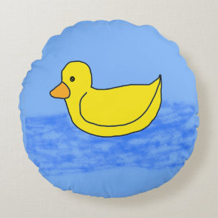 Almofada Redonda Azul-Pocorn Anime Ducky