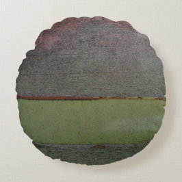 Almofada Redonda Azul-rosa verde-cor-de-rosa, enferrujado