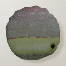 Almofada Redonda Azul-rosa verde-cor-de-rosa, enferrujado