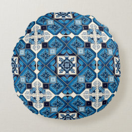 Almofada Redonda Azulejos do Mediterrâneo, Portugal, Azulejo, Majol