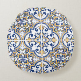 Almofada Redonda Azulejos em português 1