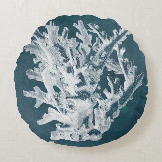 Almofada Redonda Azure Coral I (Frente)