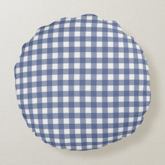 Almofada Redonda Baby Blue Gingham