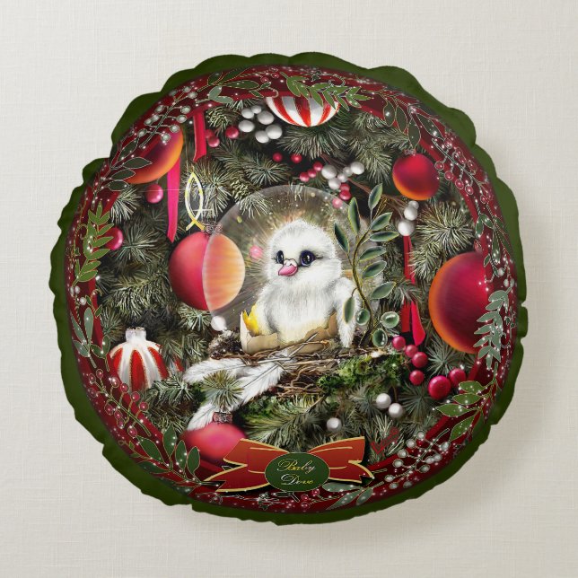 Almofada Redonda Baby Dove (Frente)