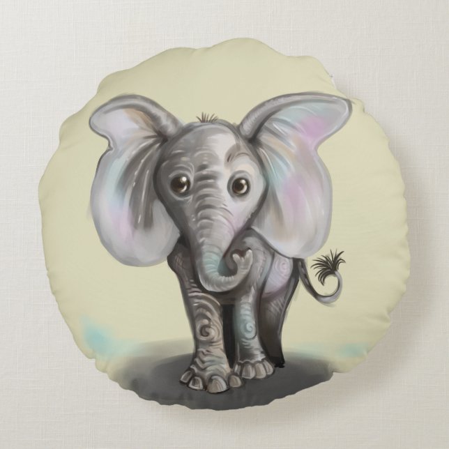 Almofada Redonda Baby Elephant (Verso)