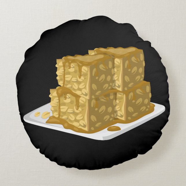 Almofada Redonda Bagaço de aveia de Comida (Verso)