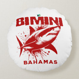 Almofada Redonda Bahamas Souvenir Gift: Bimini Bahamas Peixes de Tu