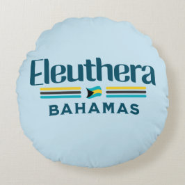 Almofada Redonda Bahamas Souvenir Gift : Eleuthera Bahamas Flag