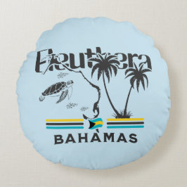 Almofada Redonda Bahamas Souvenir Gift : Eleuthera Bahamas Flag