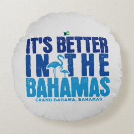 Almofada Redonda Bahamas Souvenir Gift: Grande Bahama Bahamas Cruis