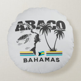 Almofada Redonda Bahamas Souvenir Presente: Abaco Bahamas Independê