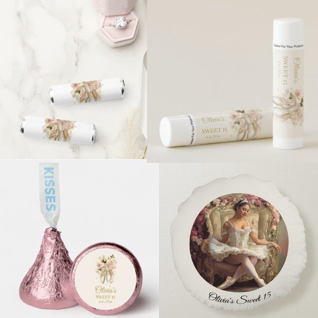 Almofada Redonda Balé Rosé Soirée, personalizado (Criador carregado)