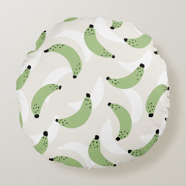 Almofada Redonda Banana Pop Sage Green (Frente)