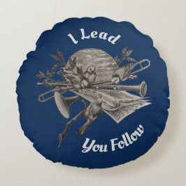 Almofada Redonda Banda Condutor Vintage Instruments Professor de Mú