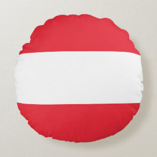 Almofada Redonda Bandeira Áustria (Áustria)