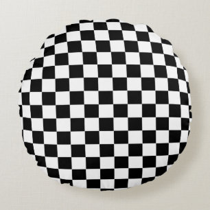 Almofada Redonda Bandeira Checkered