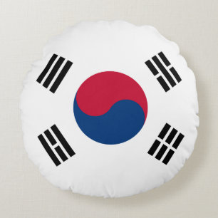 Almofada Redonda Bandeira da Coreia do Sul (Coreia do Sul)