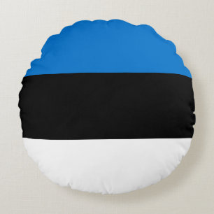 Almofada Redonda Bandeira da Estônia