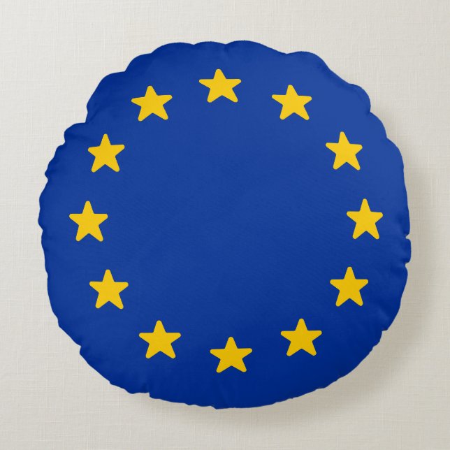 Almofada Redonda Bandeira da Europa (Frente)