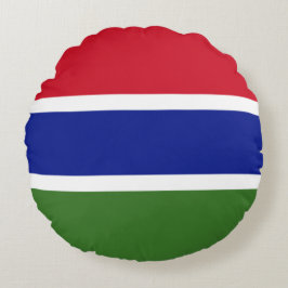 Almofada Redonda Bandeira da Gâmbia