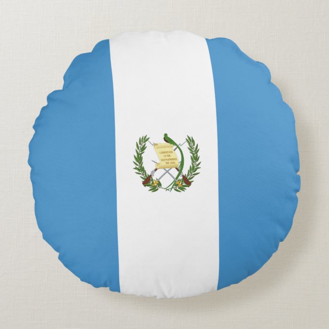 Almofada Redonda Bandeira da Guatemala (Frente)