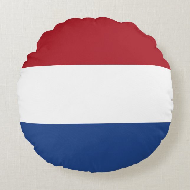 Almofada Redonda Bandeira da Holanda (Frente)