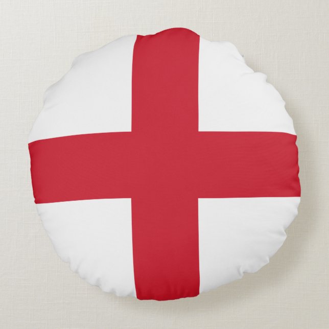 Almofada Redonda Bandeira da Inglaterra (Inglaterra) (Verso)