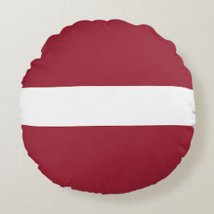 Almofada Redonda Bandeira da Letónia