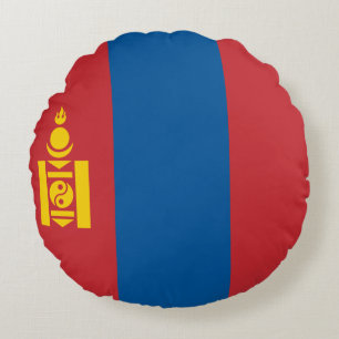 Almofada Redonda Bandeira da Mongólia