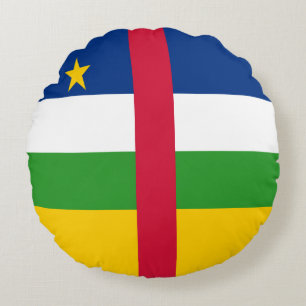 Almofada Redonda Bandeira da República Centro-Africana