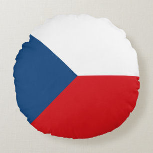 Almofada Redonda Bandeira da República Checa