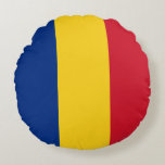 Almofada Redonda Bandeira da Romênia<br><div class="desc">Bandeira da Romênia</div>