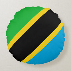 Almofada Redonda Bandeira da Tanzânia