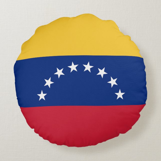 Almofada Redonda Bandeira da Venezuela (Verso)