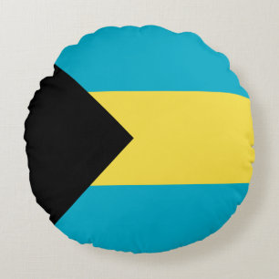 Almofada Redonda Bandeira das Bahamas