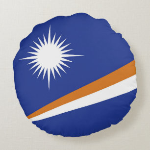 Almofada Redonda bandeira das Ilhas Marshall