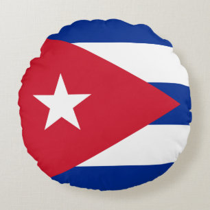Almofada Redonda Bandeira de Cuba