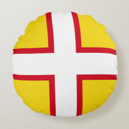 Almofada Redonda Bandeira de Dorset (condado do Reino Unido)